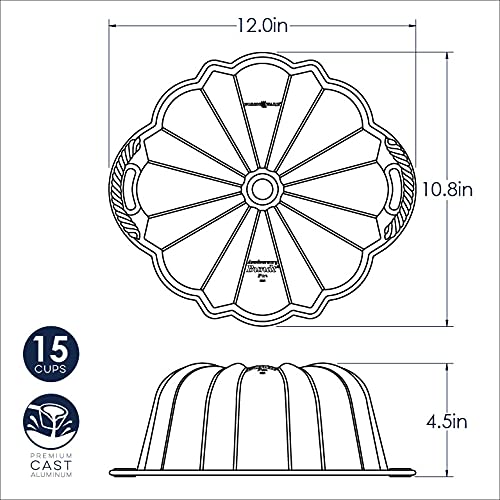 Nordic Ware Platinum Collection Anniversary Bundt Pan Nordic Ware