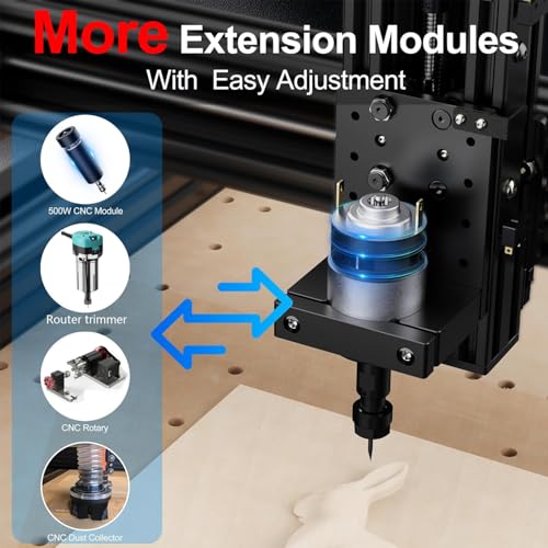 CNC Router Machine, 3-Axis All-Metal CNC Machine TTC450 Working Area 18.1 x 18.1 x 3.1inch for Engraving, Cutting MDF, Acrylic, Solid Wood, Nylon, PCB, Carbon Fiberboard, etc - WoodArtSupply