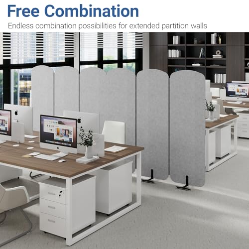 Natwind 3 Panel 73.2 x 71 inch Office Room Privacy Protect Space Divider Portable Partition,Wall Folding Cubicle Indoor Freestanding Acoustic Partition Temporary for Office Room Natwind