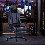 GTRACING Gaming Chair with Footrest Speakers Video Game Chair Bluetooth Music Heavy Duty Ergonomic Computer Office Desk Chair (Black) GTRACING