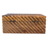Creative Co-Op Hand-Carved Mango Wood Nesting Boxes with Burnt Finish, Grey, Set of 2 Creative Co-Op