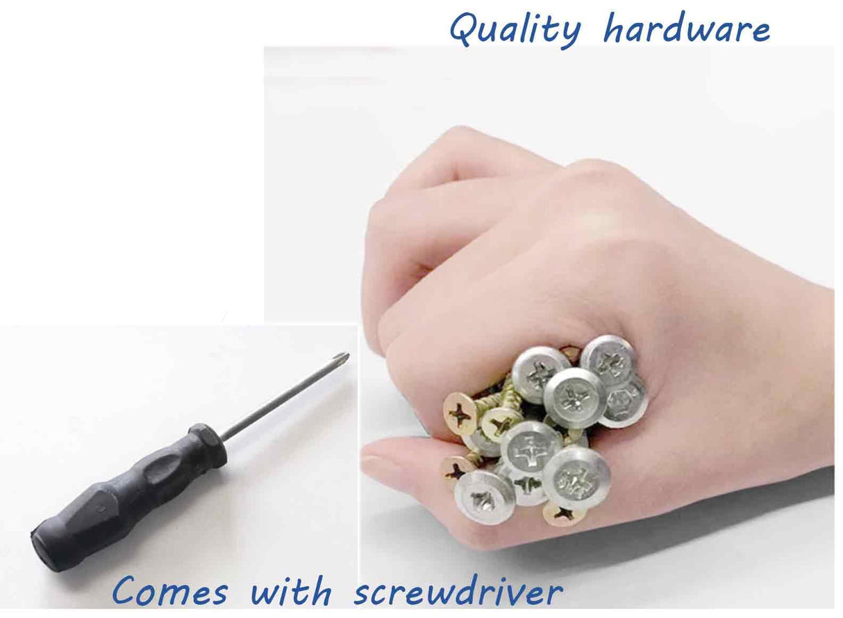 JXCAA Ladder Bookcase for Computer Desk, 2-Tier, 3-Tier, Dorm Room Desk Hutch, Desktop Bookshelf Organizer, Steel Frame, with Installation Tools, Dark Walnut, H 65/90 Cm JXCAA