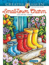 Creative Haven Small-Town Charm Coloring Book (Adult Coloring Books: In The Country) WoodArtSupply