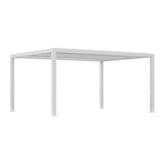 PURPLE LEAF Outdoor Louvered Pergola 12' x 14' White Aluminum Pergola Modern Shade Gazebo with 2 Independently Adjustable Rainproof Hardtop for Patio Garden Yard PURPLE LEAF