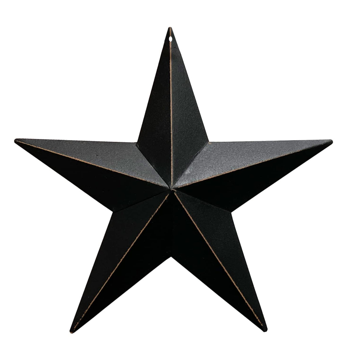 T&Garice Dimensional Metal Antique Barn Star Rustic Country Primitive Wall Decor,3D Barn Star Indoor Outdoor 4th July Wall Decoration,8 inch (Black) T&Garice