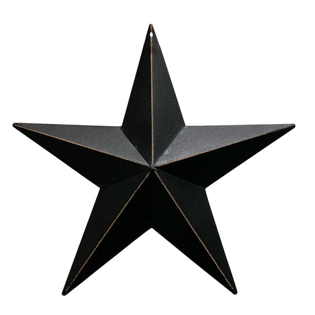 T&Garice Dimensional Metal Antique Barn Star Rustic Country Primitive Wall Decor,3D Barn Star Indoor Outdoor 4th July Wall Decoration,8 inch (Black) T&Garice