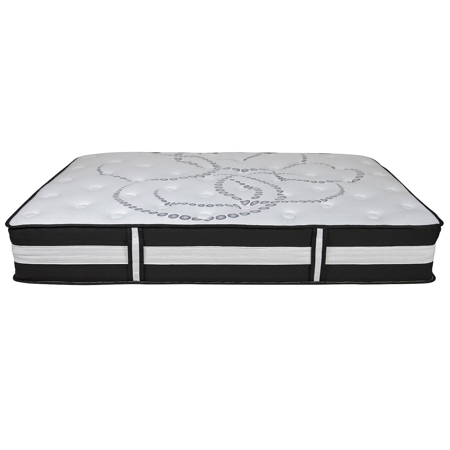 Flash Furniture Capri Comfortable Sleep 12" Hybrid Pocket Spring and Foam Mattress, Foam Pocket Spring Hybrid Mattress for Pressure Relief, Queen