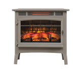 duraflame Freestanding Electric Fireplace Stove Heater with 3D Flame Effect for 1,000 Sq. Ft. Room, French Gray Duraflame