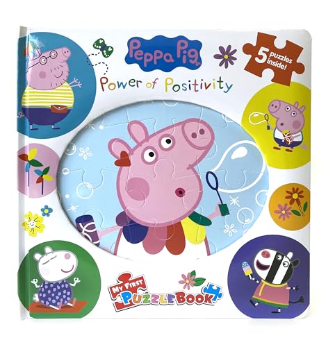 Peppa Pig Power of Positivity My First Puzzle Book - Jigsaw Puzzles for kids, 10-page board book, 5 puzzles to enjoy