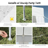 10x10 FT Party Tent, Outdoor Wedding Tents for Parties, Canopy Event Tent with 4 Removable Sidewalls, Waterproof Gazebo Shelter for Birthday Parties, Weddings, BBQs & Events (10X10FT-4Sides White) YYANDC