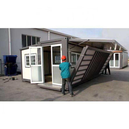 Tiny Expandable Prefab Container House 19x20ft, Mobile Portable Prefab House with Facility of Bedroom, Bathroom/Toilet, Kitchen, Suitable for Home, Workshop, Hotel, Office, Villa, Warehouse - WoodArtSupply