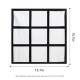 MAIKESUB 4 Pcs Sublimation Blank Lattice Pillow Cases Cushion Cover Throw Pillow Covers for Sublimation Printing 15.7 x 15.7 Inch with Invisible Zippers DIY No Pillow Insert 9 Panel MAIKESUB