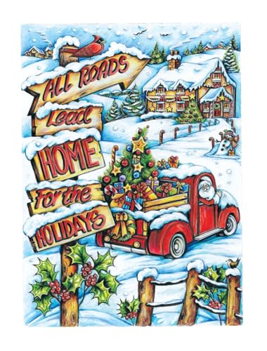 Creative Haven Home for the Holidays Coloring Book (Adult Coloring Books: Christmas) WoodArtSupply