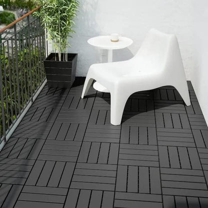 60 sq. ft Plastic Interlocking Deck Tiles,60 Pack Patio Deck Tiles,12"x12" Waterproof Outdoor Flooring All Weather Use, Patio Floor Decking Tiles for Porch Poolside Balcony Backyard