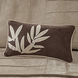 Madison Park Cozy Comforter Set Casual Blocks Design All Season, Matching Bed Skirt, Decorative Pillows, King(104"x92"), Dune Suede, Beige Brown, 7 Piece Madison Park