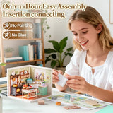 ROBOTIME Super Creator Kits, DIY Mini House Toy Building Set, Plastic Miniature House 126 PCS with Led, Building Set Kits for Creative Play Unique Hobby Gift Idea Birthday (Farmhouse Kitchen)