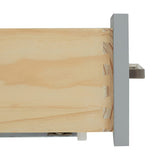 ARIEL Cambridge 55" Grey Bathroom Vanity with Sink, 1.5" Edge Pure White Quartz Countertop & Backsplash, Center Rectangular Sink, 2 Soft Closing Doors, 9 Full Extension Dovetail Drawers ARIEL