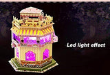 Rooftop Romance 3D Puzzle Dollhouse for Girls - Easy to Assemble 3-D Miniature Doll House Building Kit with LED Light for Kids - Educational Paper Jigsaw Puzzles - Perfect Craft Toys Gift - 101 Pcs Sourcingbay