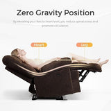 Oversized Power Recliner Chairs Zero Gravity for Big Man Faux Fur Electric Extra Large Recliners with USB Port for Living Room Soft Overstuffed Reclining Theater Seating 26" Seat Width Brown
