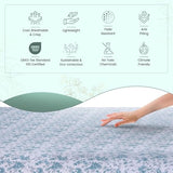 Feather & Stitch Softest 100% Cotton Sheets, 300 Thread Count Percale Weave Bedding, 16" Deep Pocket, Cooling Sheets, Breathable Bed Set, Hotel Premium Quality (Queen, Blue Floral) FEATHER & STITCH NEW YORK