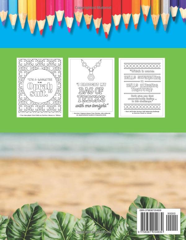The Survivor Coloring Book: The 30 Funniest Quotes from the TV Show! WoodArtSupply