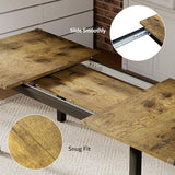 iPormis 7-Piece Dining Table & Chairs Set for 4-6, 63" Extendable Kitchen Table with 6 Chairs, Dining Room Table with MDF Board & Metal Frame, Perfect for Small Space,Easy Assembly, Rustic Brown iPormis