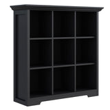Stylish Black 3-Tier Cube Storage Bookcase with Base by OSCHF OSCHF