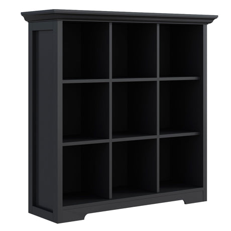 Stylish Black 3-Tier Cube Storage Bookcase with Base by OSCHF OSCHF