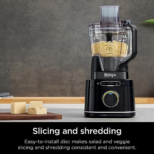 Ninja TB401 Detect Kitchen System Power Blender + Processor Pro, BlendSense Technology, Blender, Chopping & Smoothies, 1800 Peak Watts, 72 oz. Pitcher, 64 oz. Food Processor, 24 oz. To-Go Cup, Black Ninja