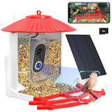 Tinllaans Bird Feeder with Camera,Smart Bird Feeder Camera with Solar Panel,2.5K HD Wild Bird Camera AI Identify Bird Species Auto Capture Videos & Tinllaans