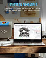 OMTech 40W CO2 Laser Engraver with LightBurn & Water Chiller, 8"x12" Desktop K40+ Laser Engraving Machine for Home Use, Laser Cutter with Adjustable Laser Head Air Assist Water Pump for Wood Glass OMTech