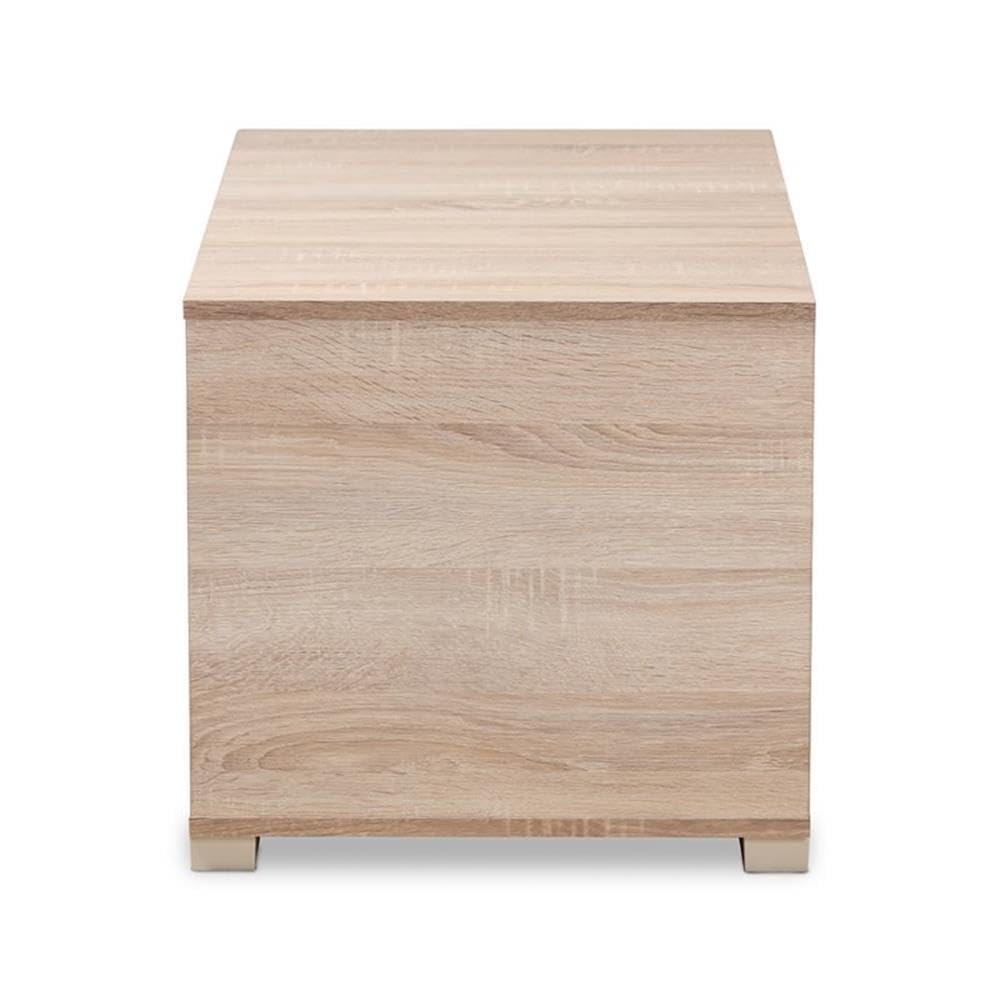 Baxton Studio Jasper Cat Litter Box Cover House, Oak (157-9543-HiT) Baxton Studio