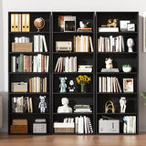 Shintenchi Bookshelf,6-Tier Open Bookcase and Bookshelves,6 Shelf Display Storage Shelves Floor Standing 70.6 inches Tall Bookcase for Home Office, Living Room (Black) Shintenchi