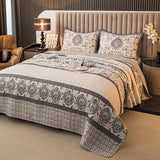 BEITE FIBER Nordic Style King Size Quilt Comforter Bedding Set -3 Pieces Red Quilts (1 Quilt, 2 Pillow Shams) Bedding Set, All Season Lightweight Bedspreads Sleep Companion(Grey) BEITE FIBER