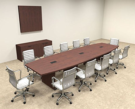 Modern Boat Shaped 14' Feet Conference Table, OF-CON-C67 UTM Furniture