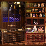 ETKVR Book Nook Kit - DIY Miniature House Dollhouse Kit 3D Puzzles for Adults, Gifts for Family and Friends Bookshelf Decor Tiny House Model Build with Dust Cover