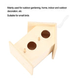 2PCS Bird Houses for Outside, Wooden Birdhouse Unfinished Bird Houses Hanging Wooden Birdhouse Wooden Bird Houses to Paint with Two Holes(#A) Beufee