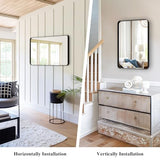 Fabuday Black Bathroom Mirror - 16x24 Inch Rectangle Wall Mounted Mirror Over Sink, Black Trim Metal Frame Vanity Mirror Hanging for Farmhouse, Bedroom, Restroom, Living Room, Entryway Decor Fabuday