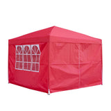 Panana Pop Up Gazebo 10''x10'' Waterproof Outdoor Garden Marquee Awning Party Tent Canopy and Carry Bag 3 X 3m(Red) Panana
