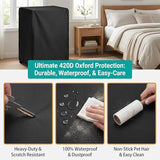 WOMACO Universal Rollaway Bed Cover, Folding Storage Cover Protector (Black, Twin / 38 Inch) WOMACO