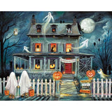 Bits and Pieces Set of 4 Jigsaw Puzzles 500 Pieces - Haunted Halloween Set Bits and Pieces