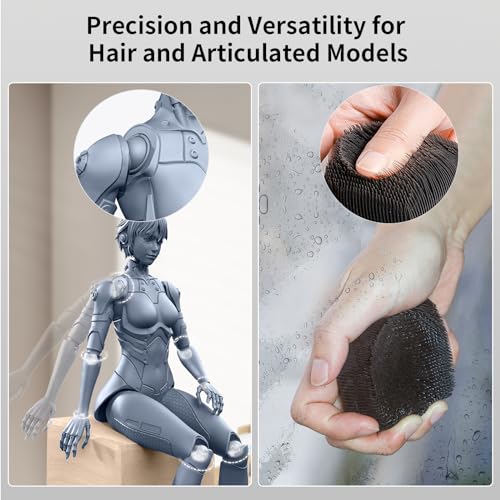 ANYCUBIC Ultra Tough Resin, 3D Printer Resin with Strong Impact Resistance and High Flexibility, Suitable for Direct Use or as an Additive, Wide Compatible for LCD Resin 3D Printers (Grey, 1kg) ANYCUBIC