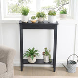 Small Console Table with Shelf Little Narrow Entryway Table Skinny Thin High Tall Display Stand for Entry Hall Hallway, Foyer, as Eextension for Long Behind Couch Sofa Table / Kitchen Countertop BAMGROW
