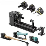 SCULPFUN RA Pro Max 4 in 1 Rotary Roller Chuck, Laser Roller Engraving Machine, 180° Adjustable Angle Dual Wheel Extension Bracket Cylindrical Object Processing for S9 S30 Ultra Series Laser Engraver SCULPFUN