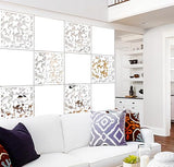 Lchen Hanging Room Divider Panel, 12 Pieces White Screen Panels Solid Board Cut Room Partition Home Decoration(Mixed,15.7"x15.7"x0.03") Lchen