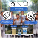 P&G Purifier of Water Portable Water Purifier Packets. Emergency Water Filter Purification Powder Packs for Camping, Hiking, Backpacking, Hunting, and Traveling. (12 Packets) P&G Purifier of Water