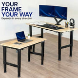 VIVO Premium Electric 4-Leg Dual Motor Standing Desk Frame for Table Tops up to 107 x 53 inches and 330 lbs, Memory Controller Height Adjustment, Frame Only, Black, DESK-E-P4B VIVO
