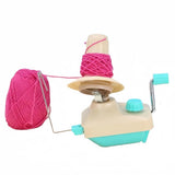 GEIWOGUO Yarn Winder Fiber Yarn String Ball Winder Holder Hand Operated (Cyan) GEIWOGUO