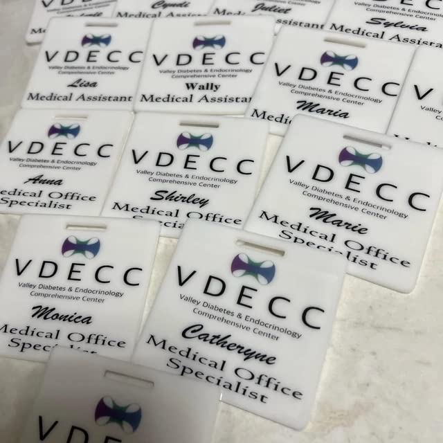 1/8" DIY RN Acrylic Badge Buddy Blanks,Set of 10 Horizontal & Horizontal Sublimation Badge Blank, Acrylic Medical Badge Decoration (White) MEYA