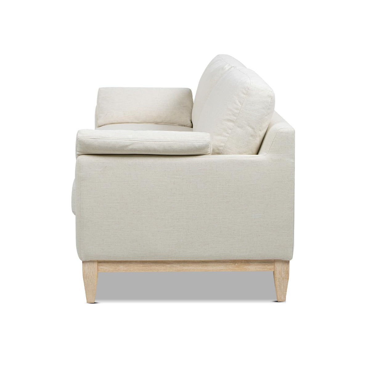 Jennifer Taylor Home Pasadena 75.5" Modern Farmhouse Sofa, Flax White Linen Jennifer Taylor Home